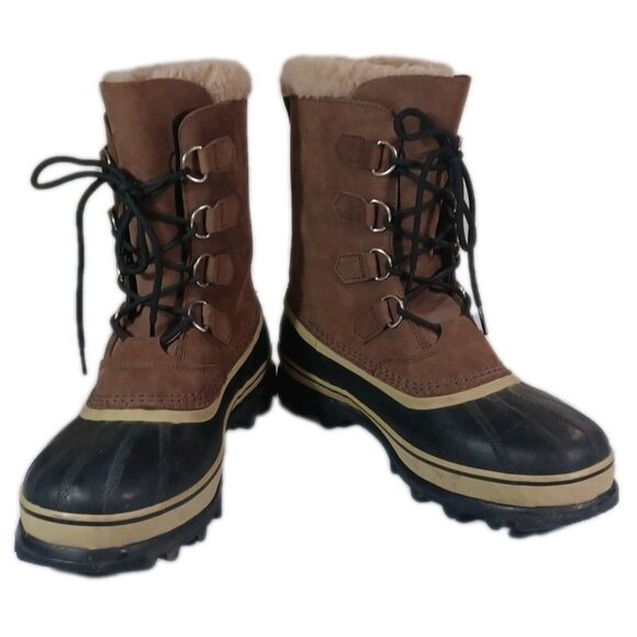 Sorel Caribou Suede Waterproof Wool Pac Boot - Size 11 - Vintage Excellent! - Picture 5 of 12